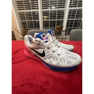 Womens Nike LunarGlide 6 White Athletic Running Sneakers Shoes Size 9.5